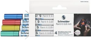 Metalický popisovač Schneider Paint-It 010 súprava V2, 4 farby